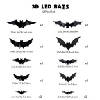 3D Fladdermus LED Vägglampa Dekoration