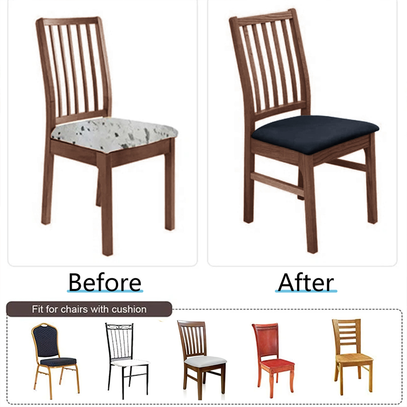 Stretchiga vattentäta stolsöverdra(1 set med 4)