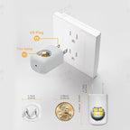 Smart LED-nattlampa för vägguttag med automatisk dimmer（🎁 Köp 1 – Få 1 Gratis!）