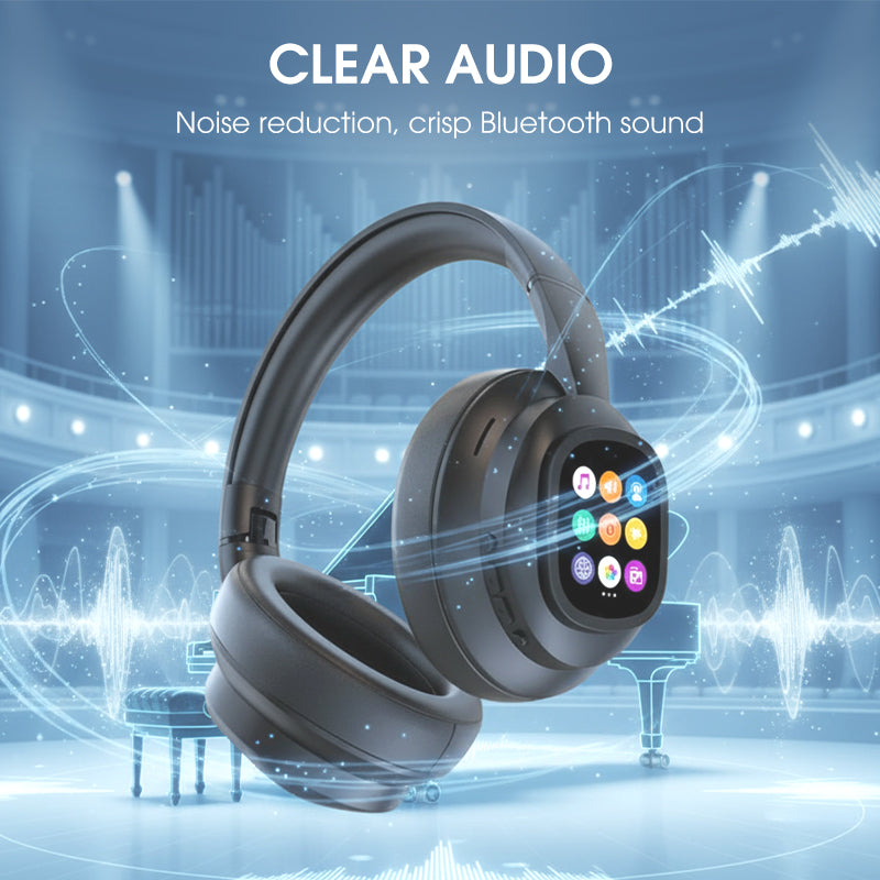 🎧 60% RABATT NU! ✨ AI Bluetooth-hörlurar med LCD-display - Röststyrning & Brusreducering för Musik och Samtal 📱✨