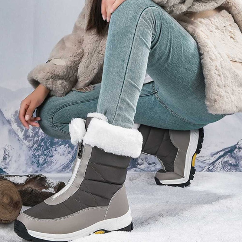 🔥🚀Fri frakt💝👢Halkfria, varma snöstövlar med dragkedja för kvinnor✨