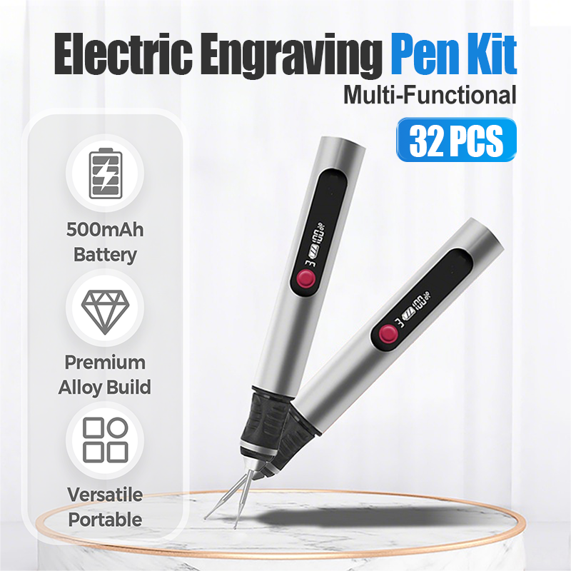 32 PCS Multifunktionell elektrisk gravyrpenna Ki