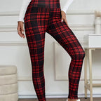 ✈️Kjøp 2 varer og få gratis frakt✈️Fleeceforede rutete leggings til dame – myke, tøyelige og stilige vinterplagg 🧣