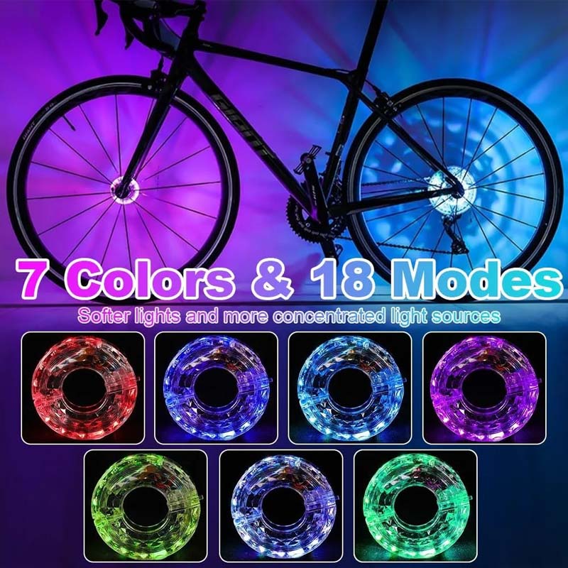 🔥49 % rabatt🔥 LED Cykelhjulsbelysning för Kvällscykling!