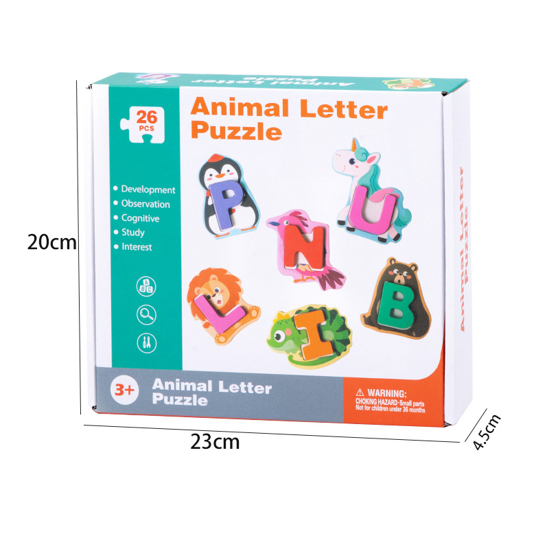 🧩 Wooden Letter & Animal Toy – 26‑piece, educational & fun ✨