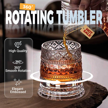 🥛💎Nyttårssalg 50% RABATT✨🔥360° roterende whiskyglass