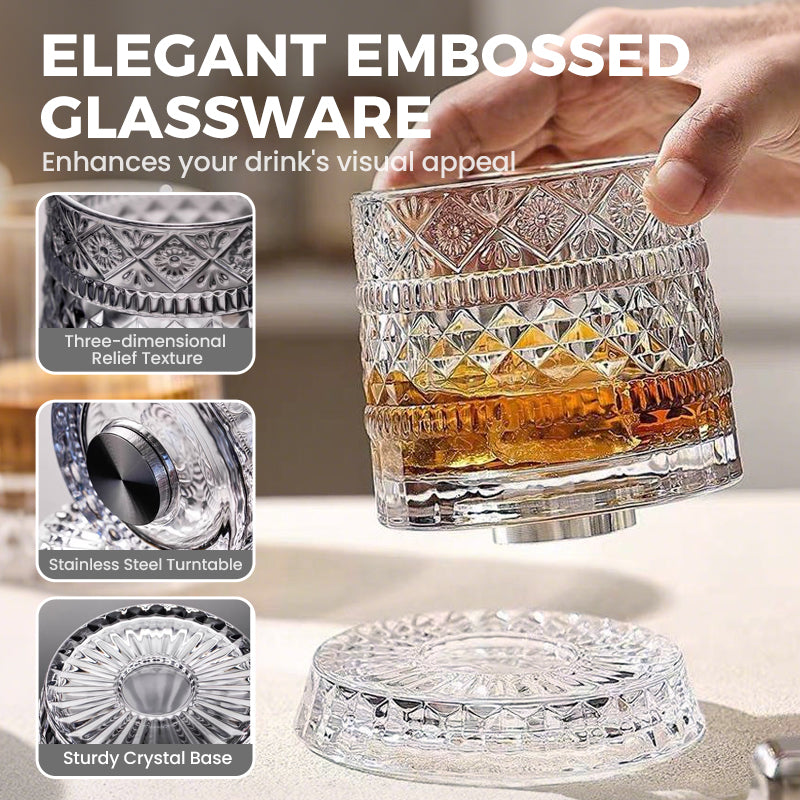 🥛💎Nyttårssalg 50% RABATT✨🔥360° roterende whiskyglass