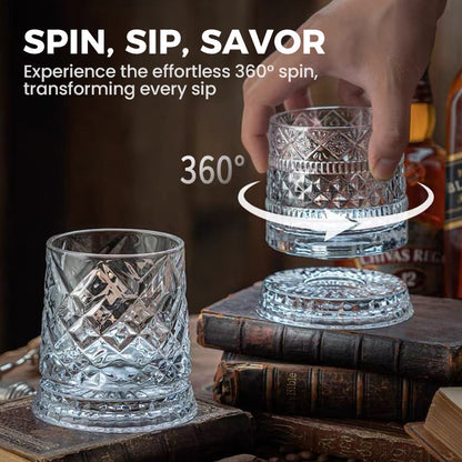 🥛💎Nyttårssalg 50% RABATT✨🔥360° roterende whiskyglass