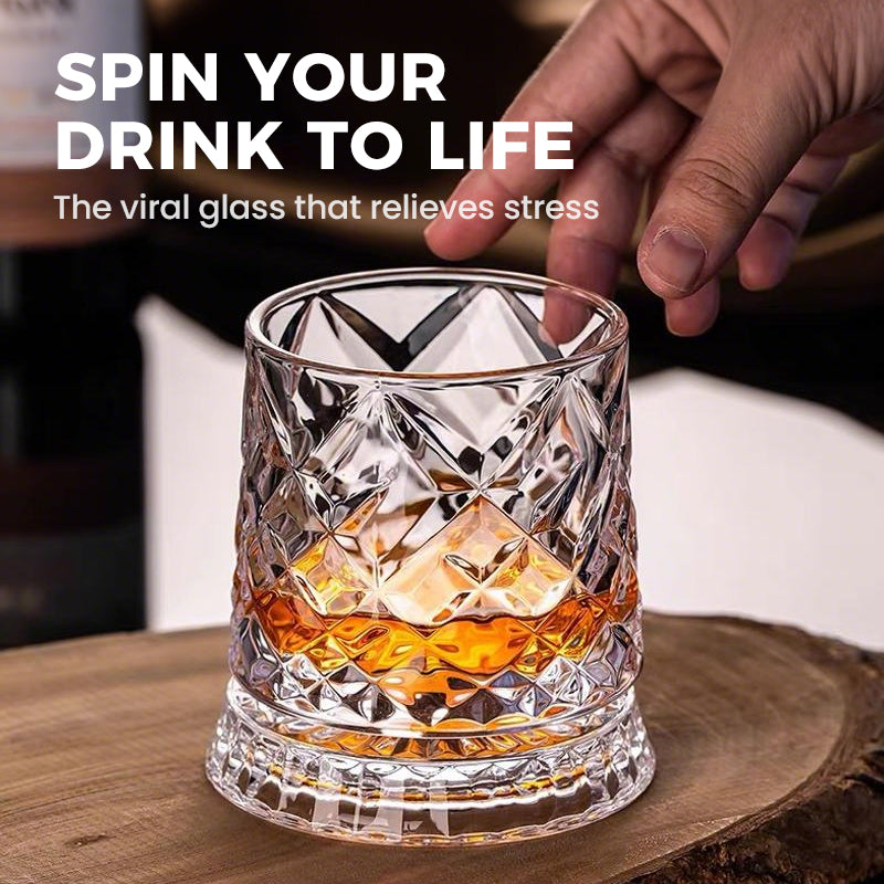 🥛💎Nyttårssalg 50% RABATT✨🔥360° roterende whiskyglass