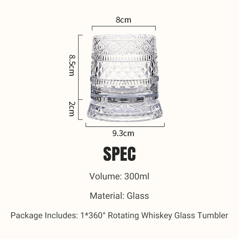 🥛💎Nyttårssalg 50% RABATT✨🔥360° roterende whiskyglass