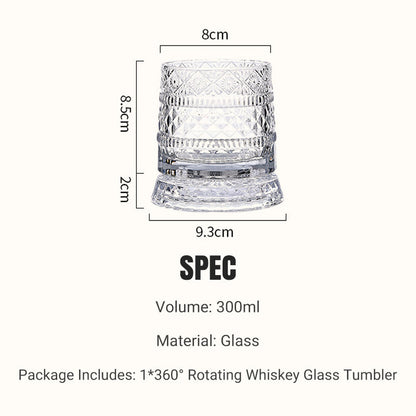 🥛💎Nyttårssalg 50% RABATT✨🔥360° roterende whiskyglass