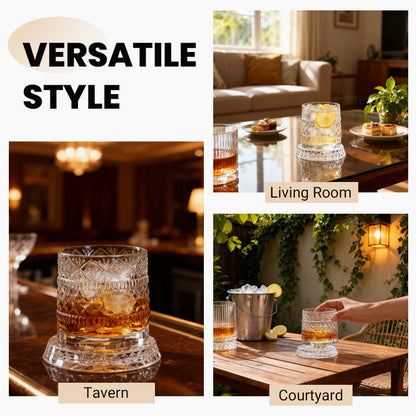 🥛💎Nyttårssalg 50% RABATT✨🔥360° roterende whiskyglass