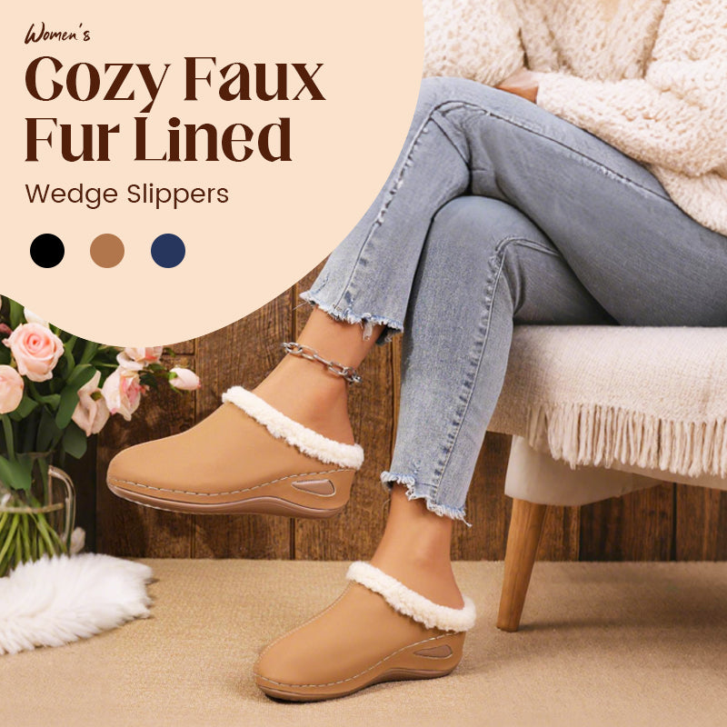 Komfortable slip-on loafers med ullfôr til dame