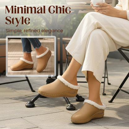 Komfortable slip-on loafers med ullfôr til dame
