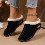 Komfortable slip-on loafers med ullfôr til dame