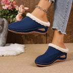 Komfortable slip-on loafers med ullfôr til dame