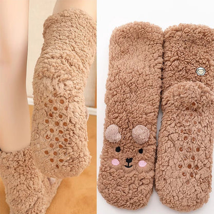 💓Vinterrea 49% OFF🔥Cute Extra-Tjocka Mjuka Mysiga Hemma Strumpor