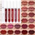 💝 💄 | 10-pack Matt Vattenfast Läppstiftsset – Vitamin E & Avtryckssäkert