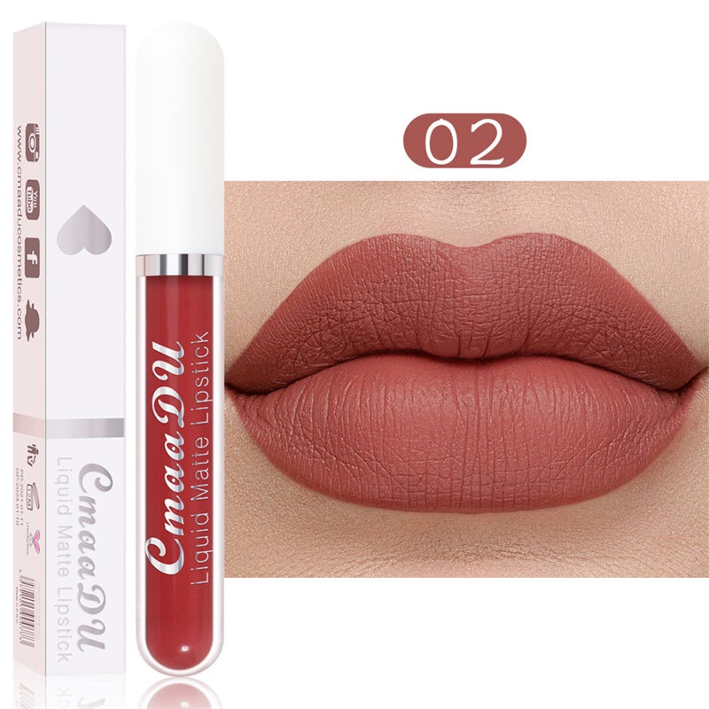 💝 💄 | 10-pack Matt Vattenfast Läppstiftsset – Vitamin E & Avtryckssäkert