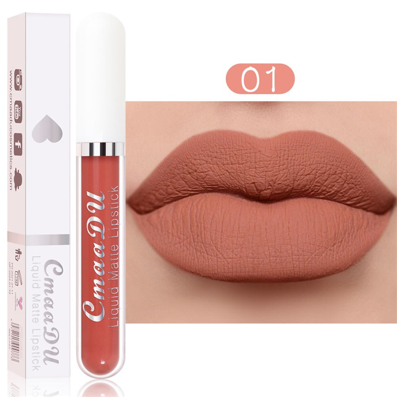 💝 💄 | 10-pack Matt Vattenfast Läppstiftsset – Vitamin E & Avtryckssäkert
