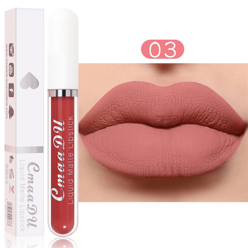 💝 💄 | 10-pack Matt Vattenfast Läppstiftsset – Vitamin E & Avtryckssäkert