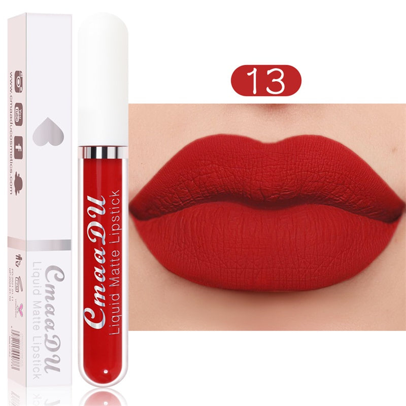 💝 💄 | 10-pack Matt Vattenfast Läppstiftsset – Vitamin E & Avtryckssäkert