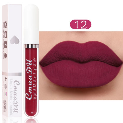 💝 💄 | 10-pack Matt Vattenfast Läppstiftsset – Vitamin E & Avtryckssäkert