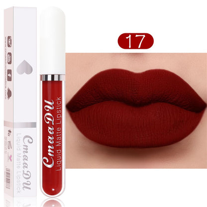 💝 💄 | 10-pack Matt Vattenfast Läppstiftsset – Vitamin E & Avtryckssäkert