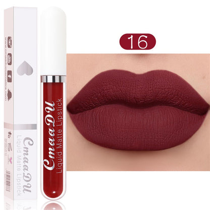 💝 💄 | 10-pack Matt Vattenfast Läppstiftsset – Vitamin E & Avtryckssäkert