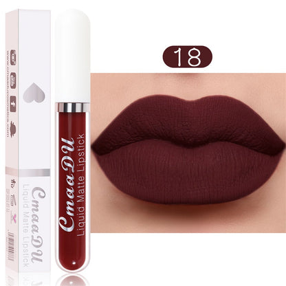 💝 💄 | 10-pack Matt Vattenfast Läppstiftsset – Vitamin E & Avtryckssäkert