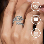 🧡 S925 Sterlingsilver Öppen ring med keltisk knut