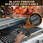 🔥 60 % RABATT NÅ! 🍖 Trådløs elektrisk grillbørste – Dyprens, langt håndtak og oppladbar 🔋