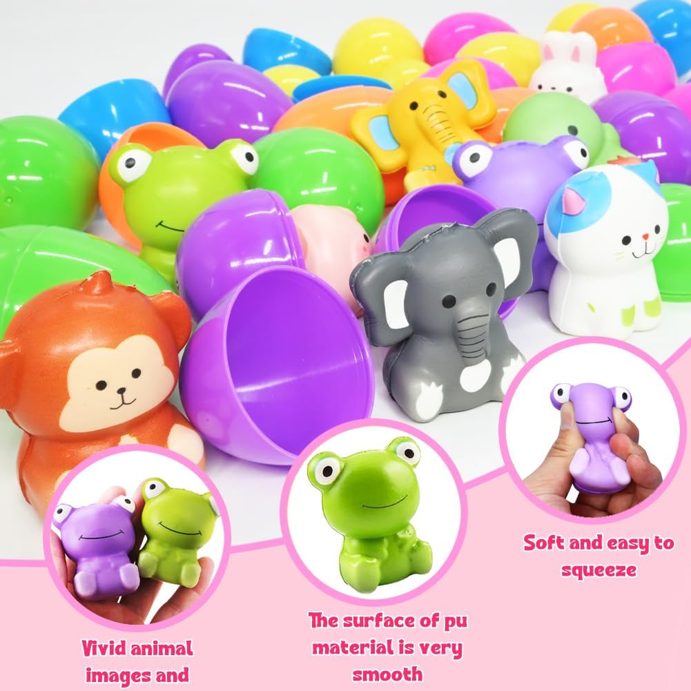 🔥Påskens bästa present 50 % RABATT – 🎁24 ST påskägg med förfyllda, långsamt stigande squishy-leksaker