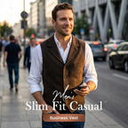 (Köp 2 – fri frakt)Slim Fit-väst för män, casual business