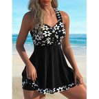 🔥🎁Nyhet 🔥Dam-tankini-baddräkter med blommönster och boyshorts