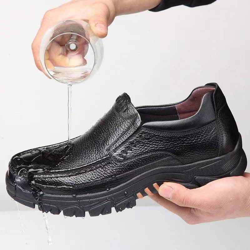 👞 60% RABATT! ✨ Lätta Halkfria Andningsbara Retro Affärsskor för Män – Bekväma, Tidlös design & Perfekta för kontoret 🚶