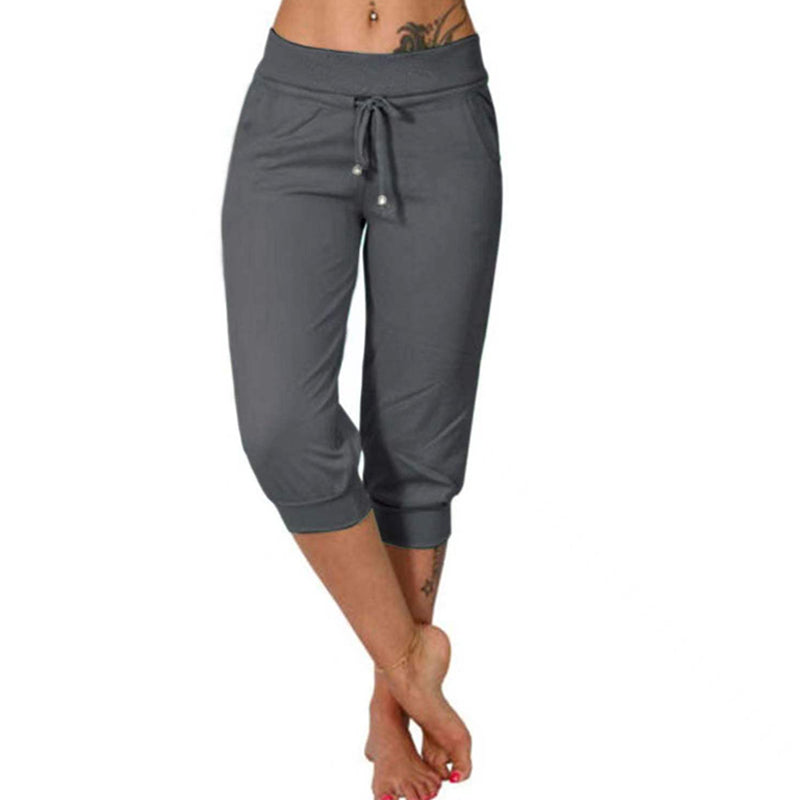 🧘‍♀️🌸 48% RABATT! | Korta Sweatpants – Dragsko i Midjan & Capri-längd för Avkoppling!