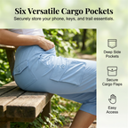 💥✨ Kun i en begrenset periode: 50 % rabatt ✨ Lette cargobukser i capri-stil for kvinner 🌿 Komfort og stil for ethvert eventyr 🌿