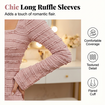 🌸 Maxiklänning med fyrkantig halsringning – vintagecharm möter modern elegans. Tidlös och förtrollande. ✨