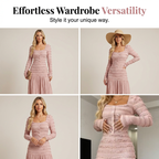 🌸 Maxiklänning med fyrkantig halsringning – vintagecharm möter modern elegans. Tidlös och förtrollande. ✨