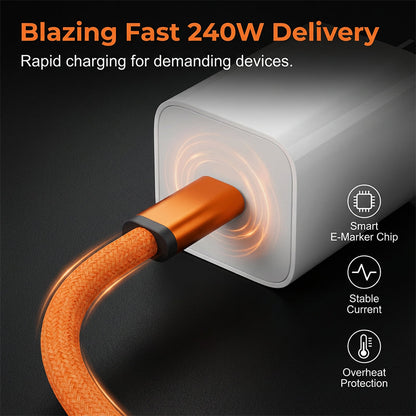 240 W magnetisk självupprullande Type-C-kabel