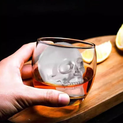 🧊 50 % RABATT! ✨ Silikonform formet som hodeskalle – Til cocktailer, fester og kreative godbiter 🍹
