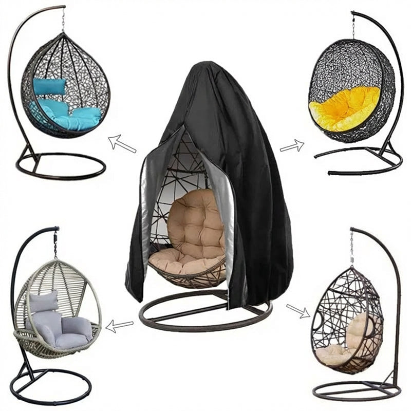 ⏰🔥BEGRENSET TID: 50 % RABATT! 🪑 Slitesterk, vanntett trekk for hengende eggstol - UV-bestandig, slitesterk oxford-stoff og enkel montering med glidelås ☀️✨