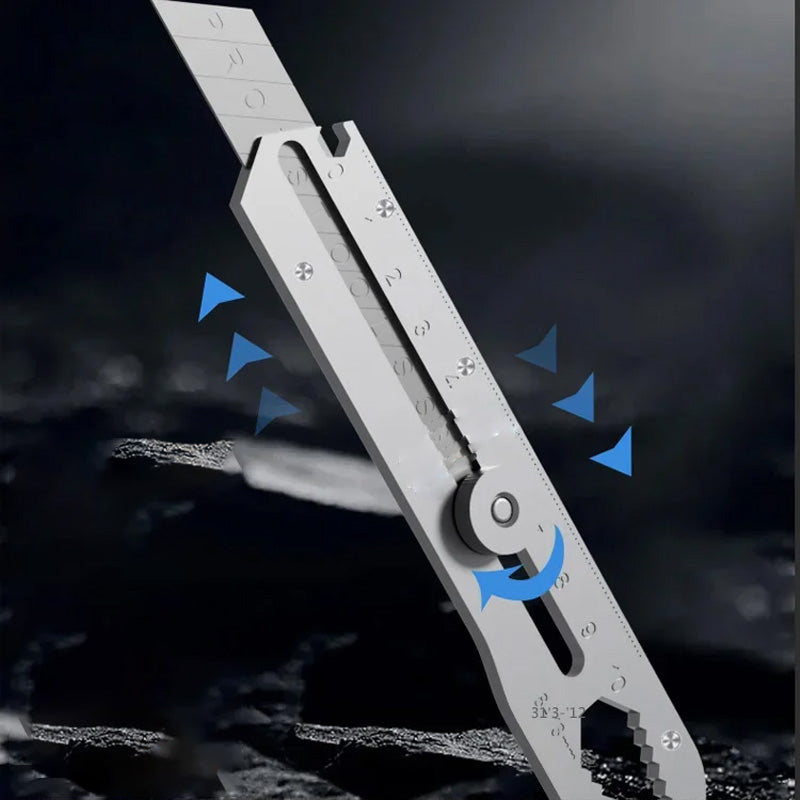 Allsidig universalkniv med uttrekkbart, knusbart blad