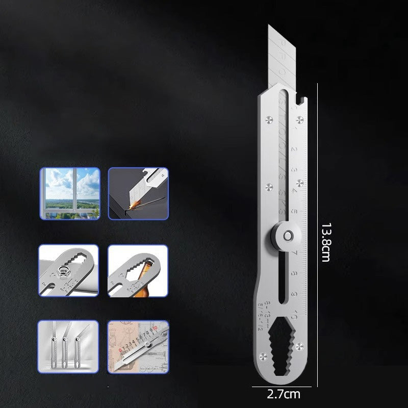 Allsidig universalkniv med uttrekkbart, knusbart blad