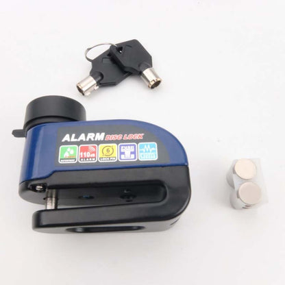 ⏰Alarmskivelås for motorsykler – 110 dB høy alarm, låsing med én knapp, høyfast aluminiumslegering, bevegelsessensor, værbestandig – Svart, rød, blå, gul