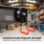 🥳2026 VARMT SALG🥳💞50 000+ SOLGT!🧲💎 50 % RABATT! Kraftig magnetisk dobbelklo-krok – Industriell neodymmagnet, sklisikkert gummibelegg. Ingen boring, tåler opptil 26 kg! 🛡️✨
