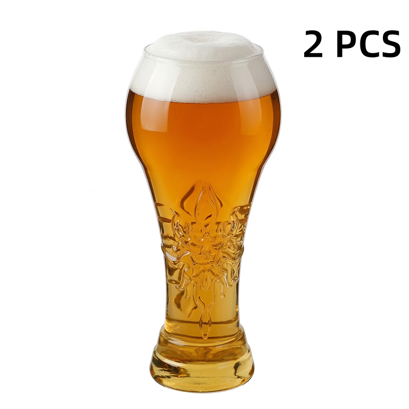 【Ultimate smak】 Gaveølglass | 500 ml | Stort ølkrus formet som fotball-VM