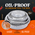 Oljebeständig burk av aluminiumfolie (50 % rabatt)