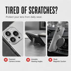 ✨ One Case, Three Upgrades – Magnetic, Flip Lens Cover & No-Bulk Stand. Fits iPhone 13-17.